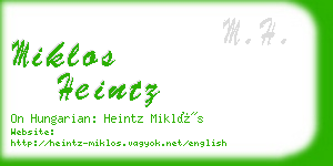 miklos heintz business card